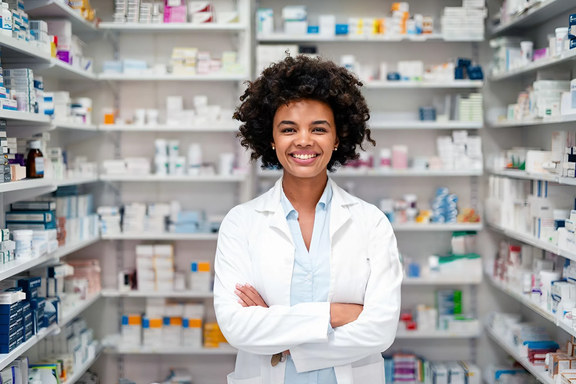 Medihub pharmacist preparing a prescription refill