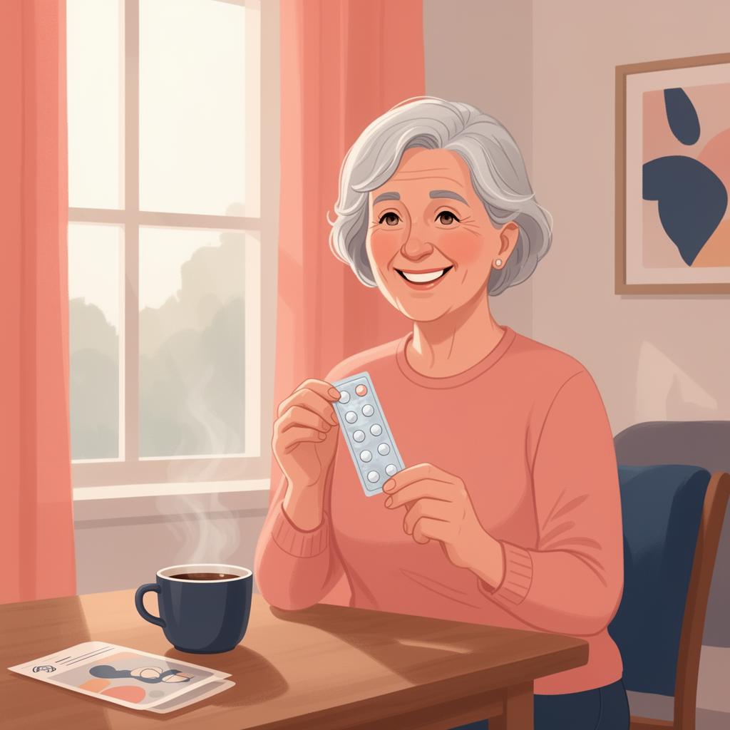 A patient enjoying a calm morning routine with a single MediPacks pouch